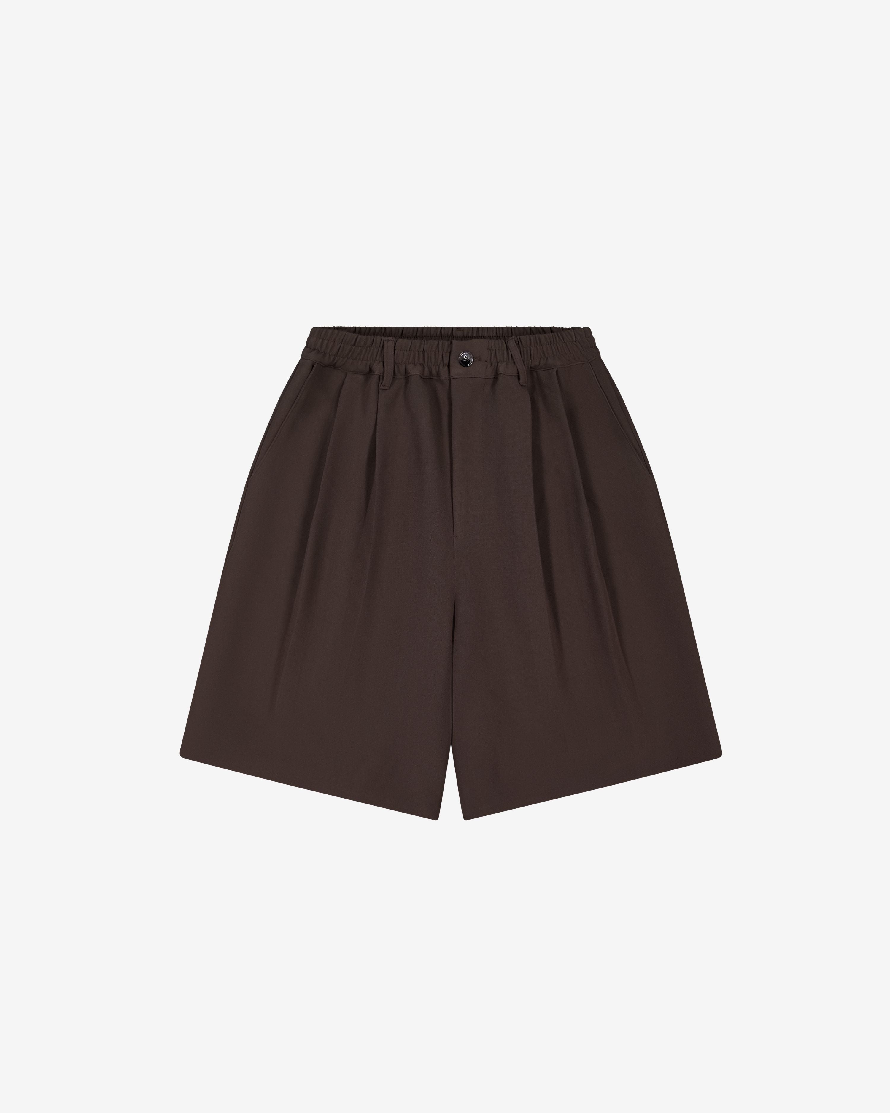 Nothing Pleated Shorts | Hazelnut