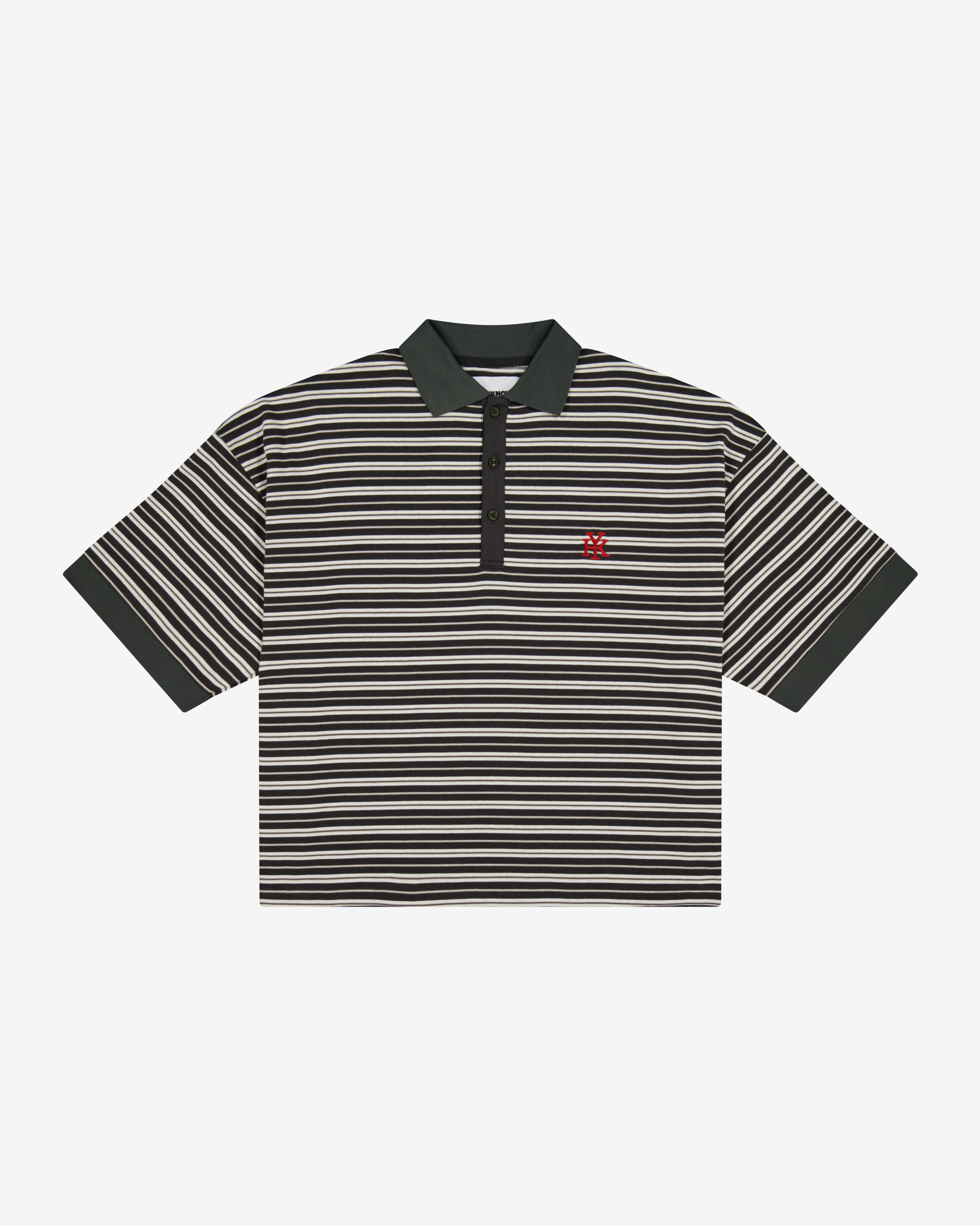 Boxy Polo | Brown Stripe