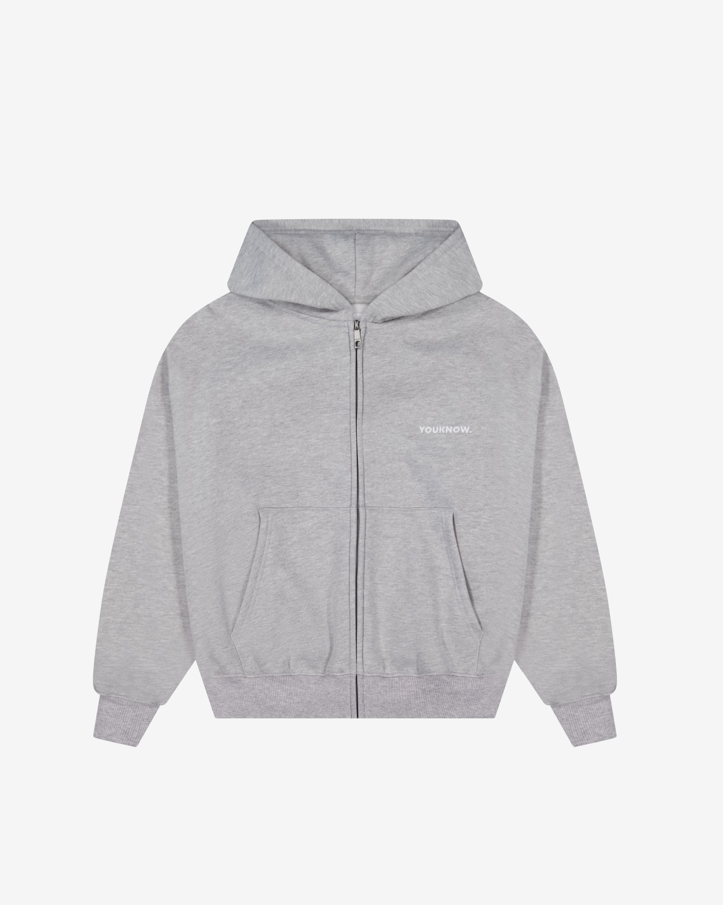 Core Zip Up Hoodie | Heather Grey