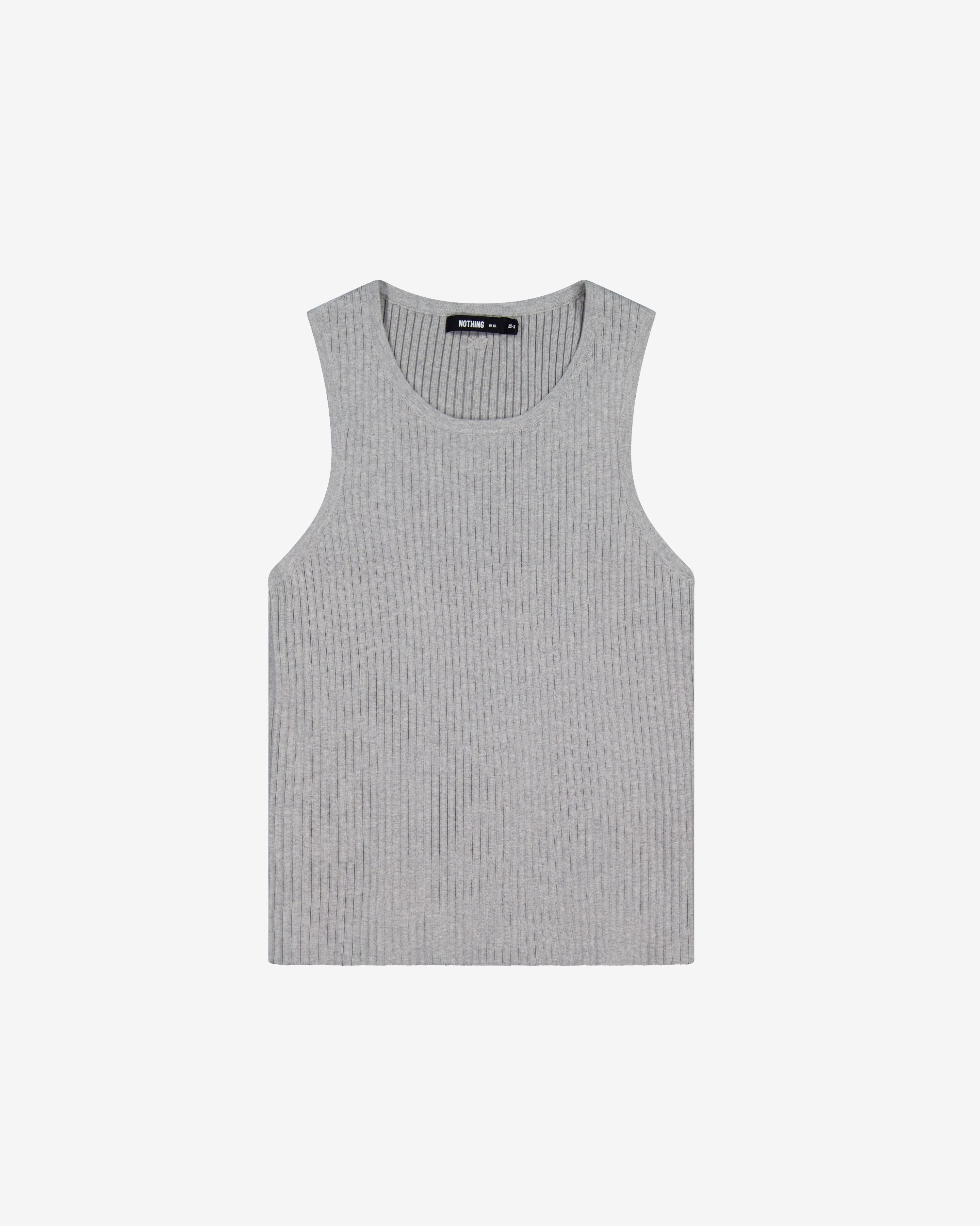 Nothing Knit Rib Tank | GREY MARLE
