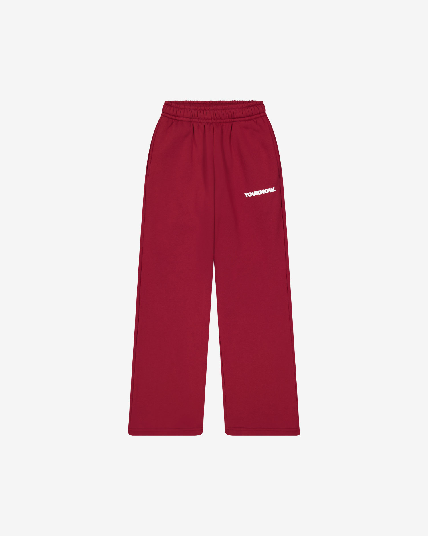 BLOCK WIDE-LEG SWEATPANTS | Maroon