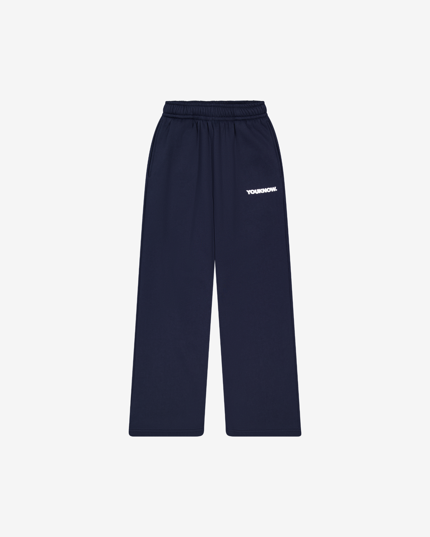 BLOCK WIDE-LEG SWEATPANTS | Navy