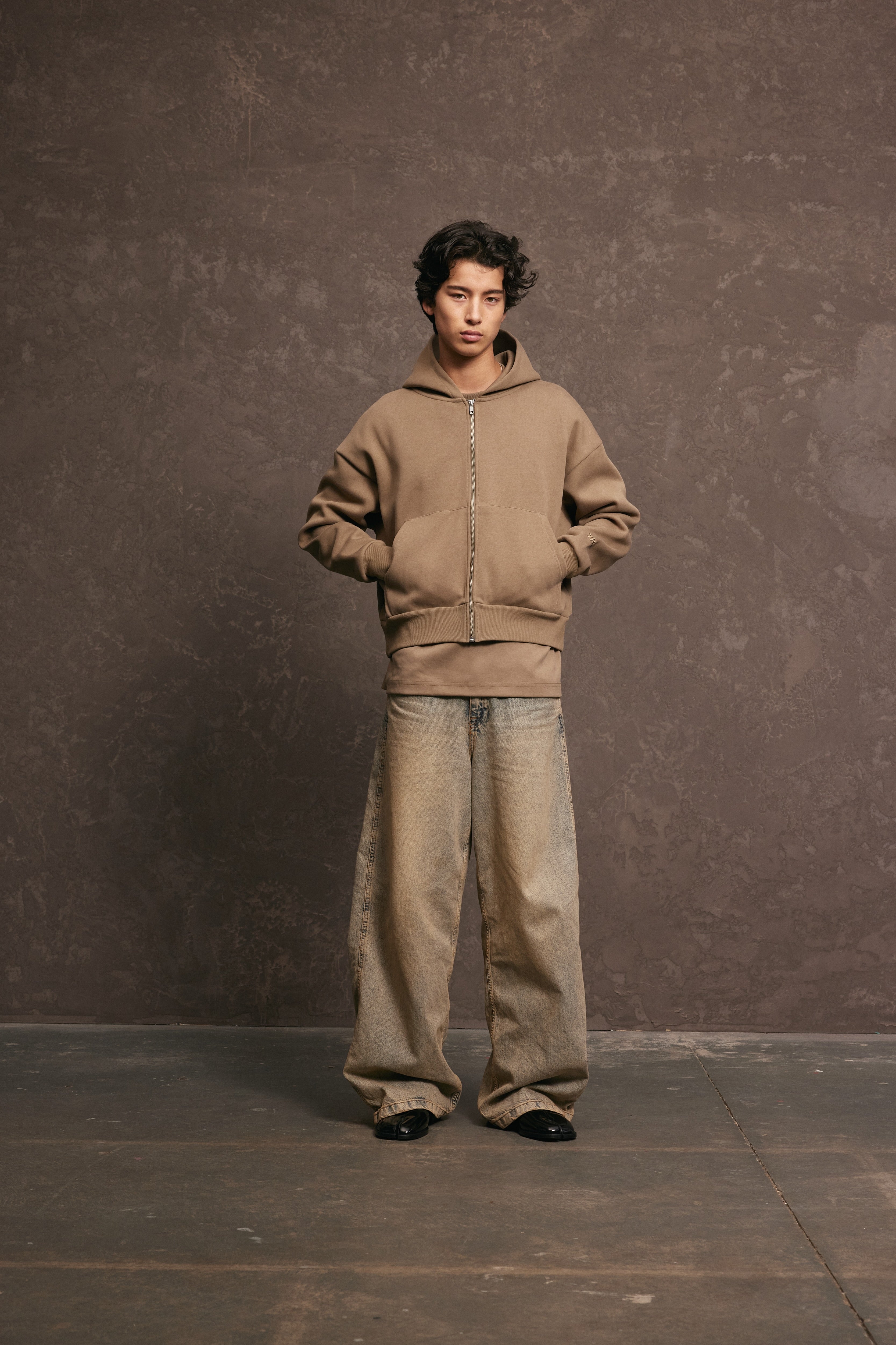 Nothing Zip Up Hoodie | Taupe