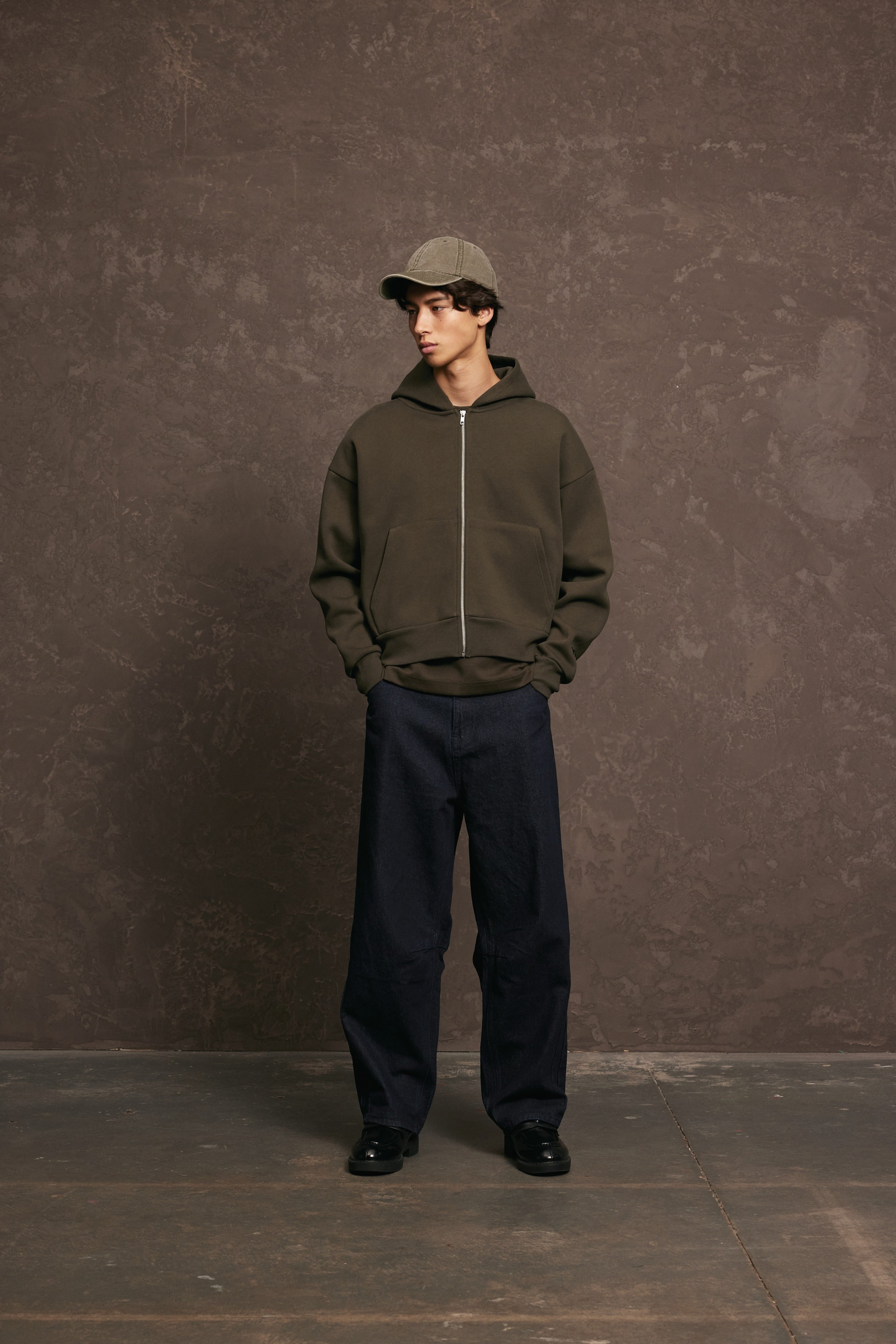 Nothing Zip Up Hoodie | Olive