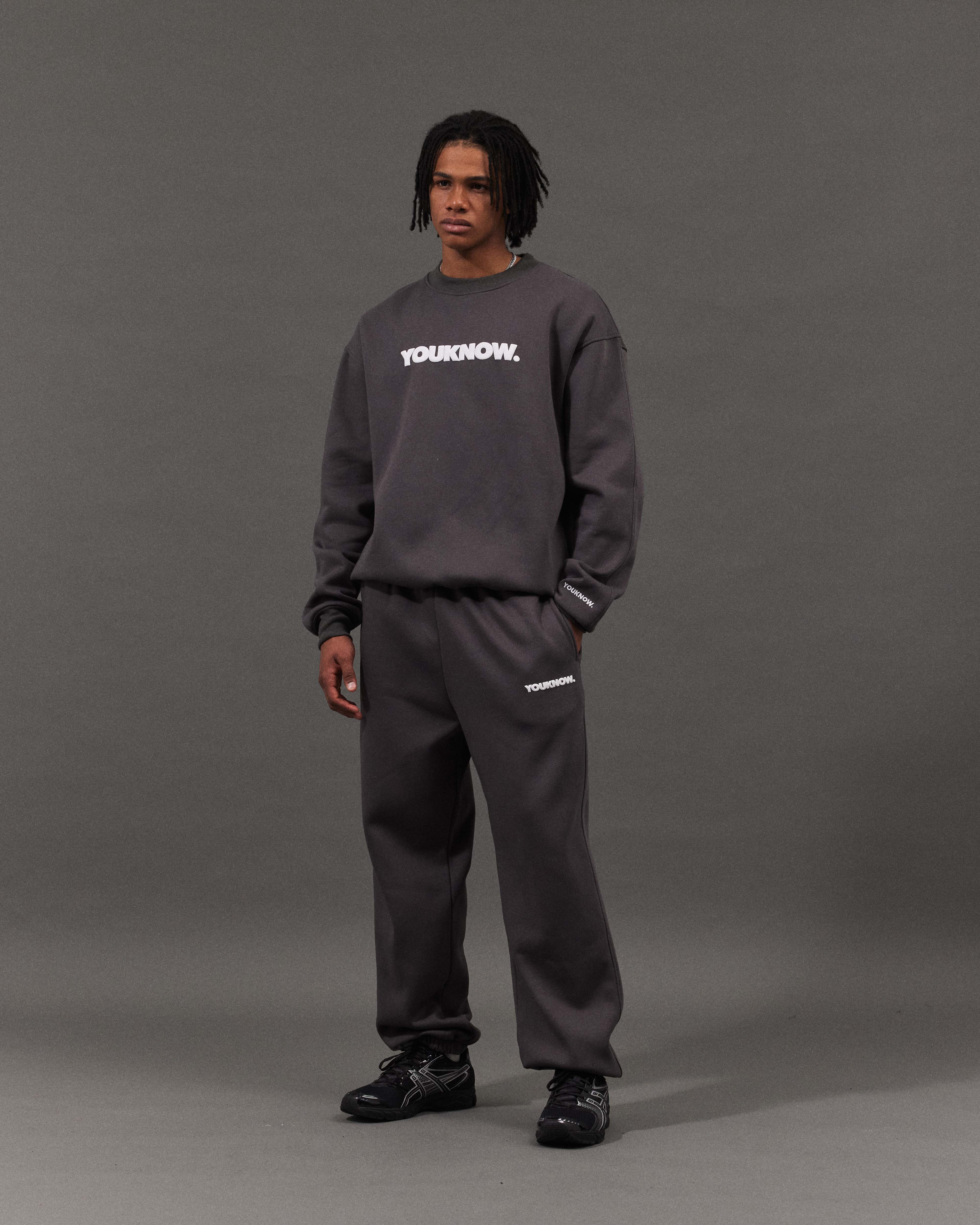 BLOCK CUFFED SWEATPANTS | Slate
