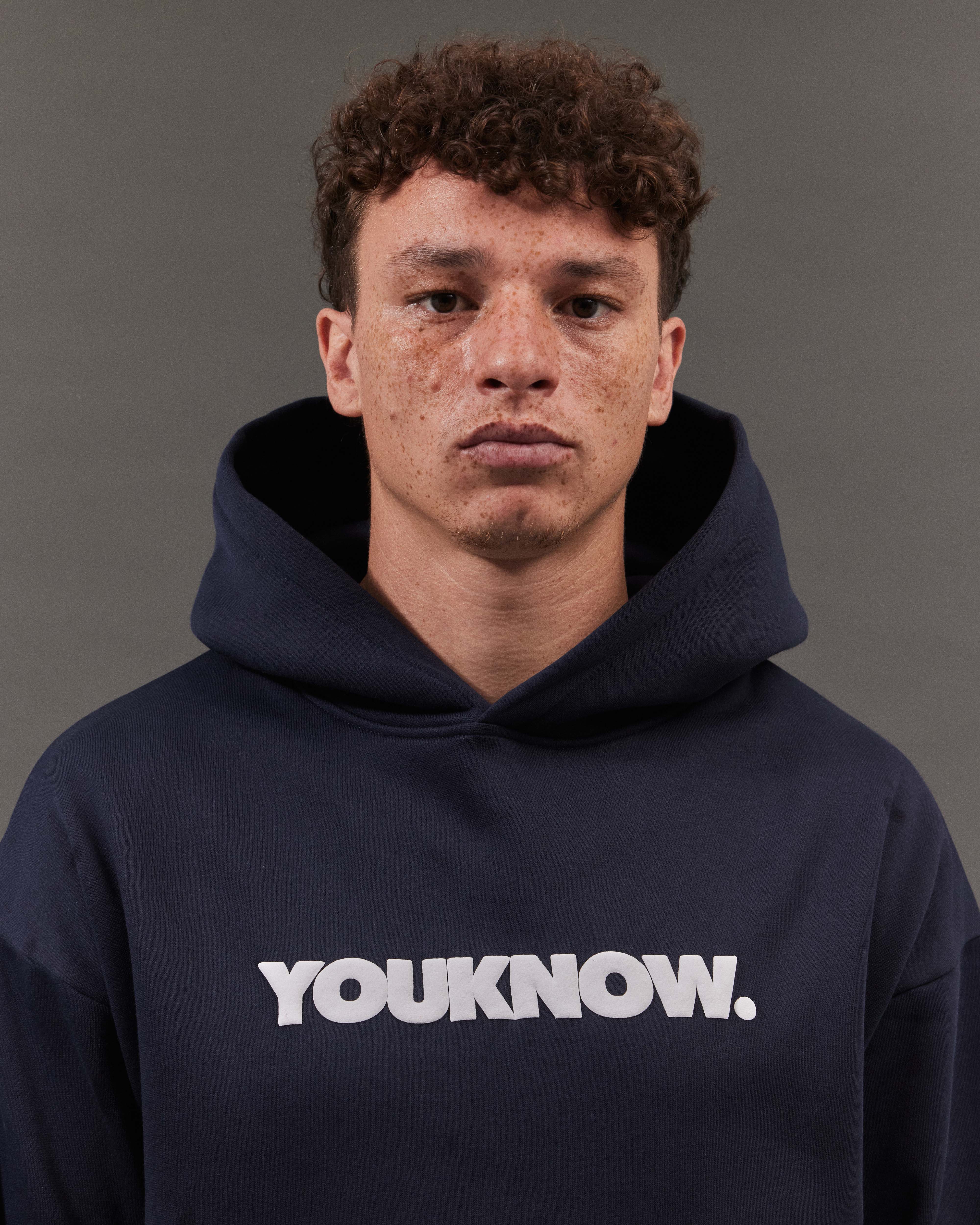 BLOCK HOODIE | Navy