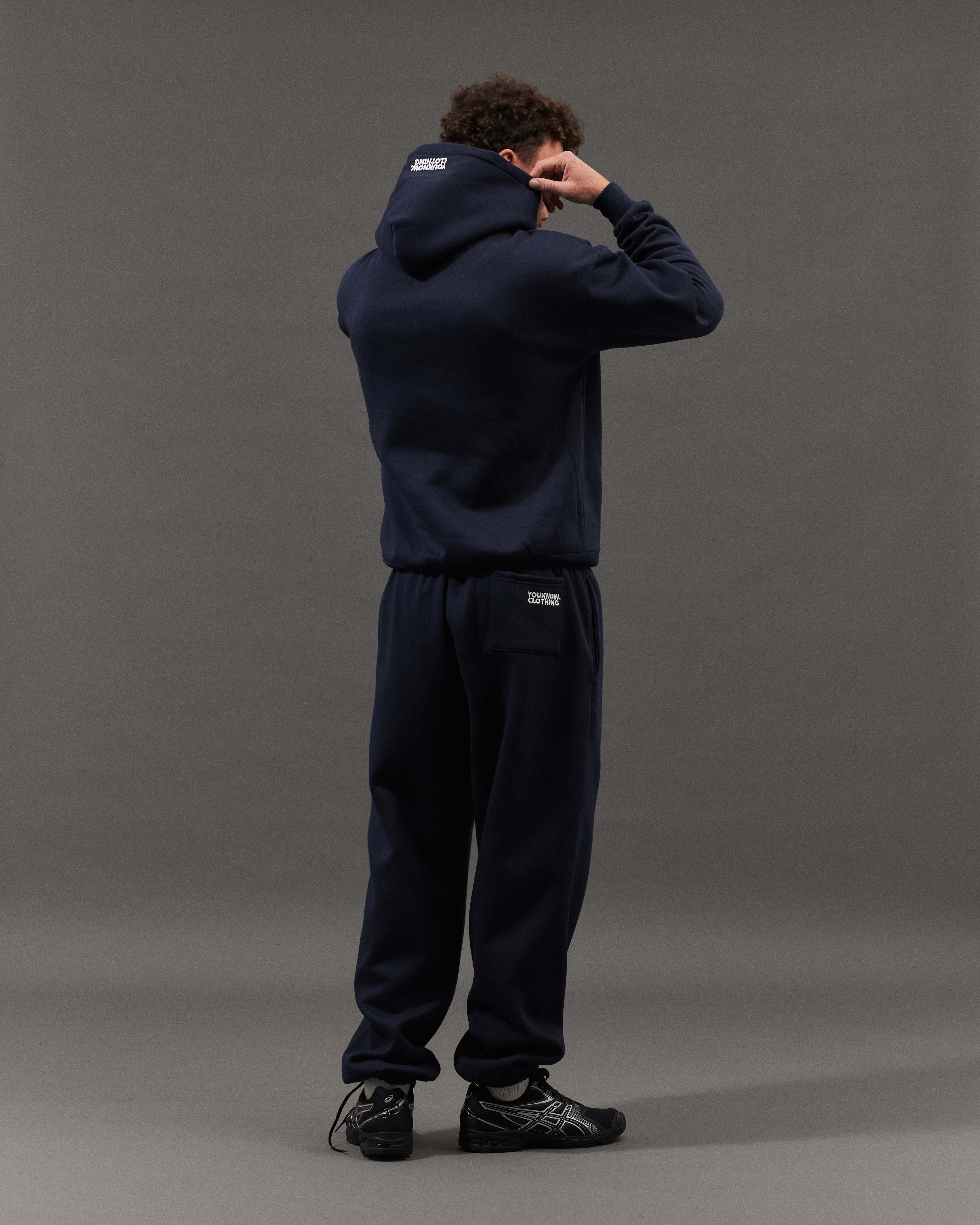 BLOCK CUFFED SWEATPANTS | Navy