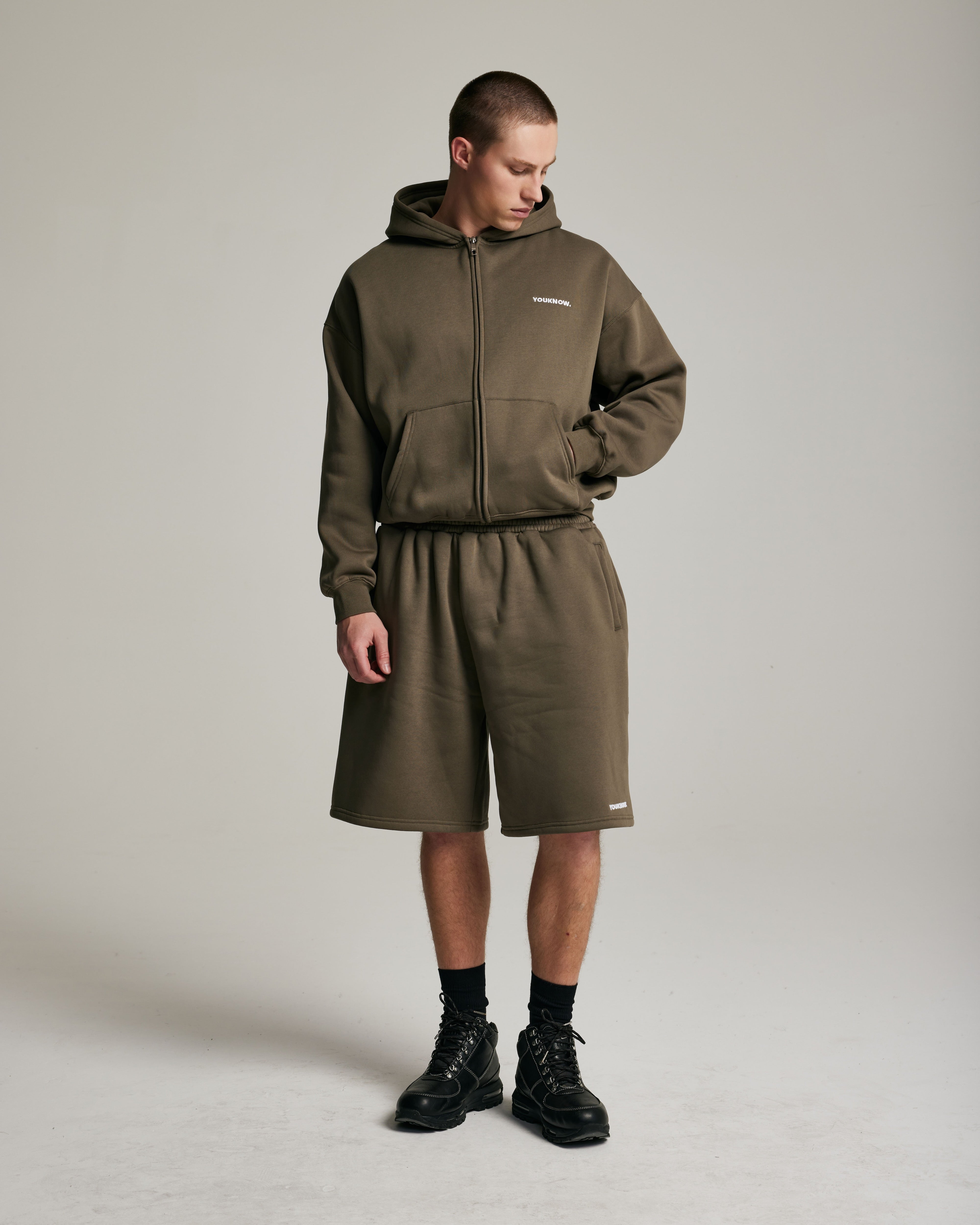 Core Zip Up Hoodie | Seaweed