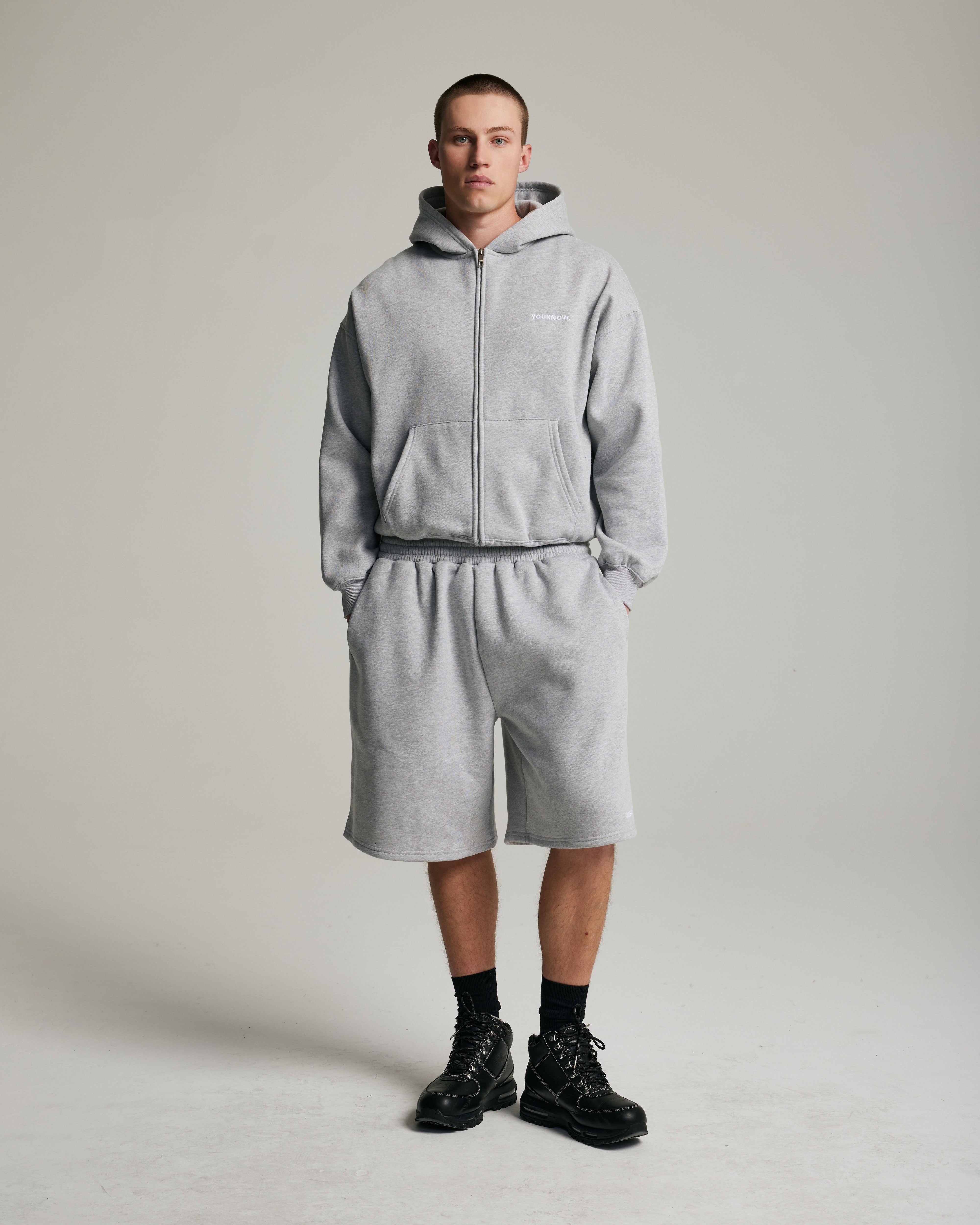 Core Oversized Shorts | Heather Grey