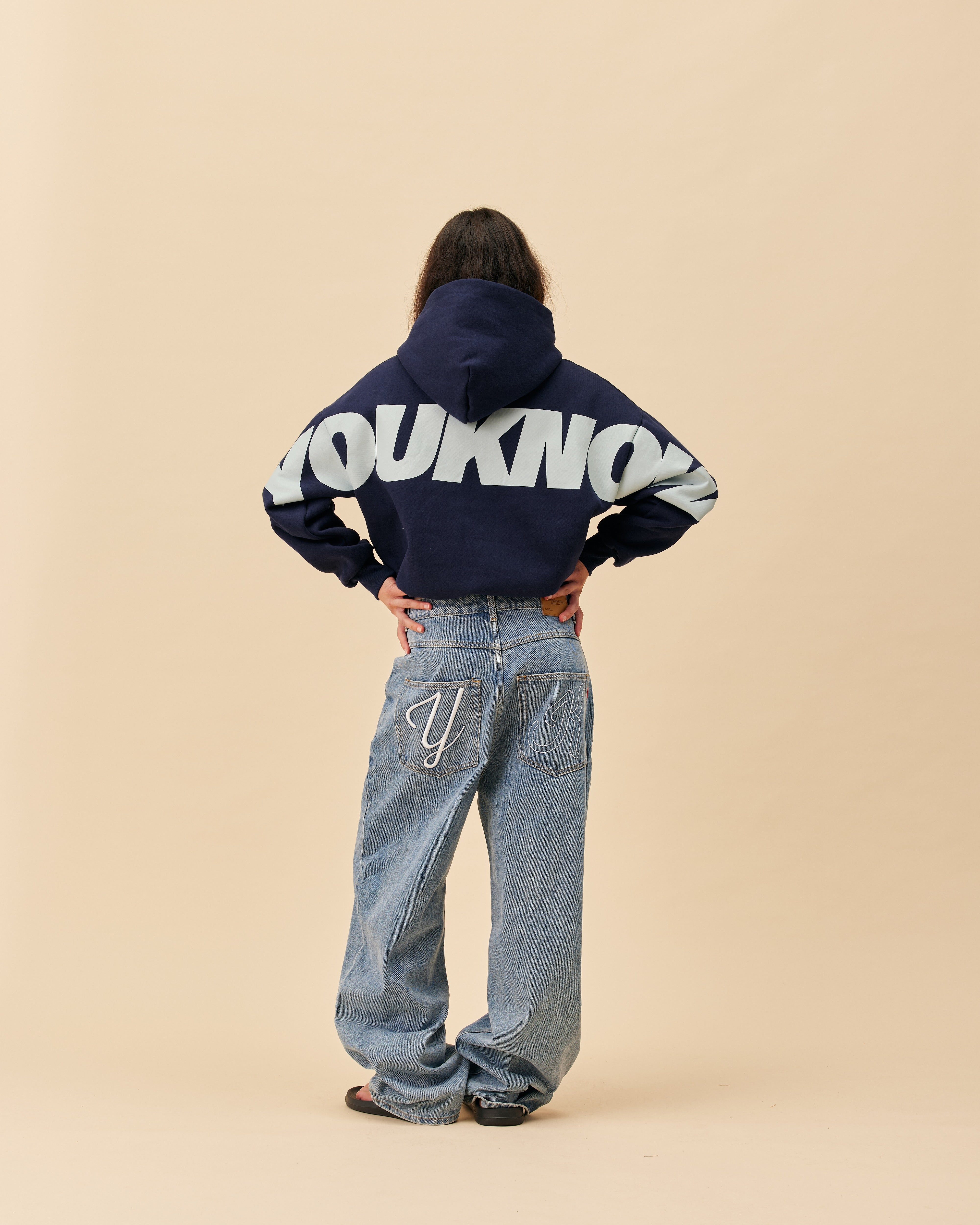 Big Back Hoodie | Navy Ice