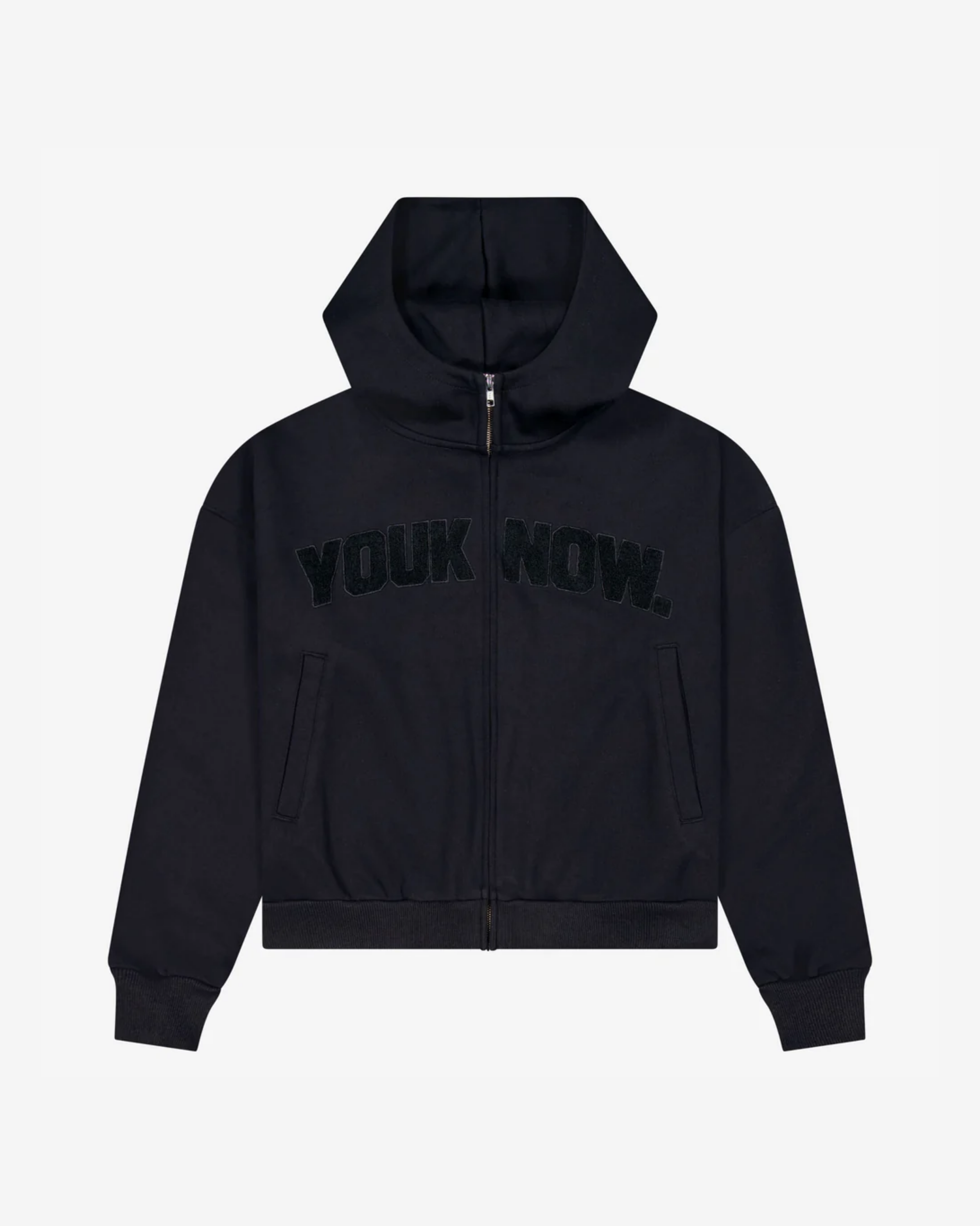 Chenille Zip Up | Black