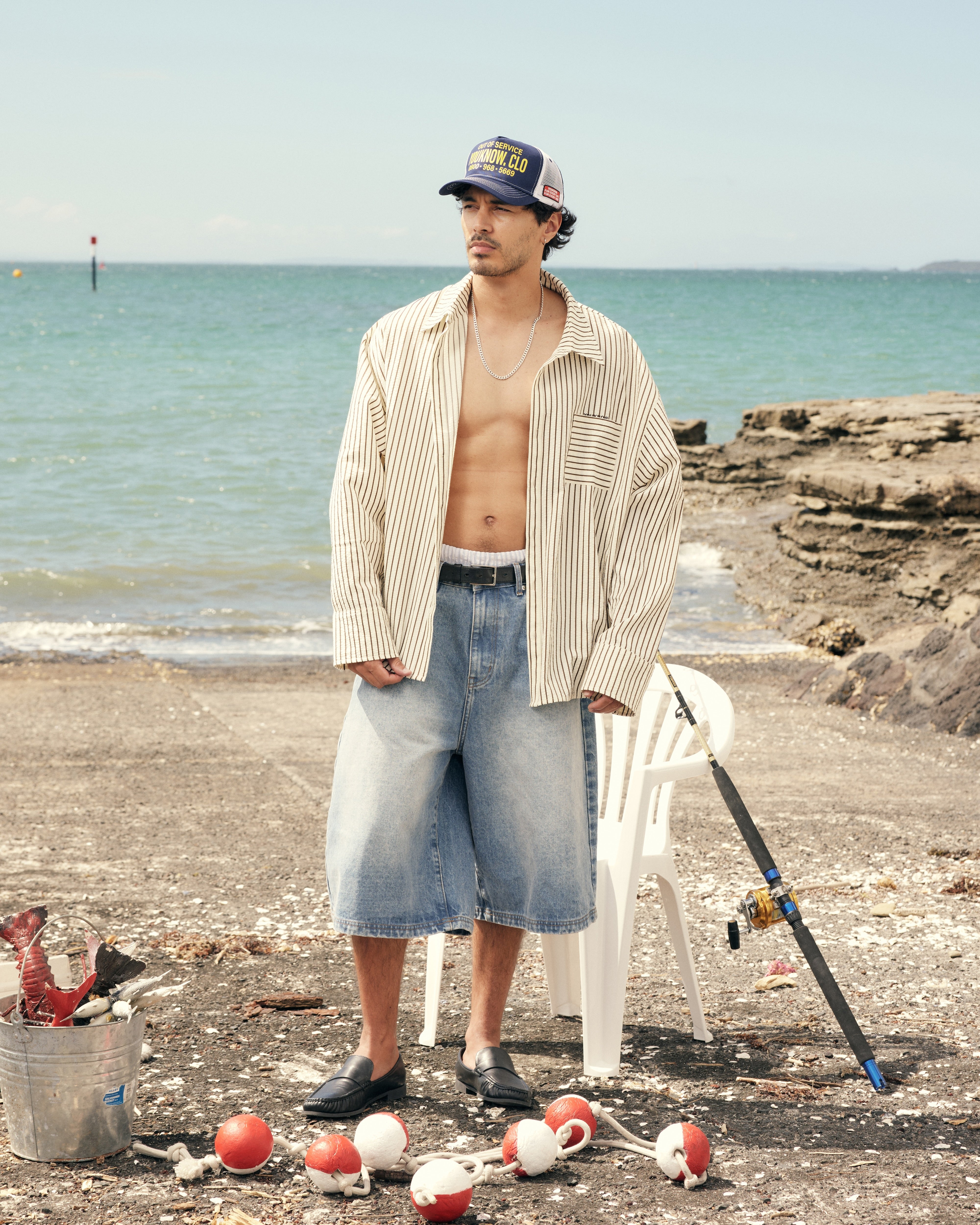 Seersucker Contrast Stripe Shirt | Brown Stripe