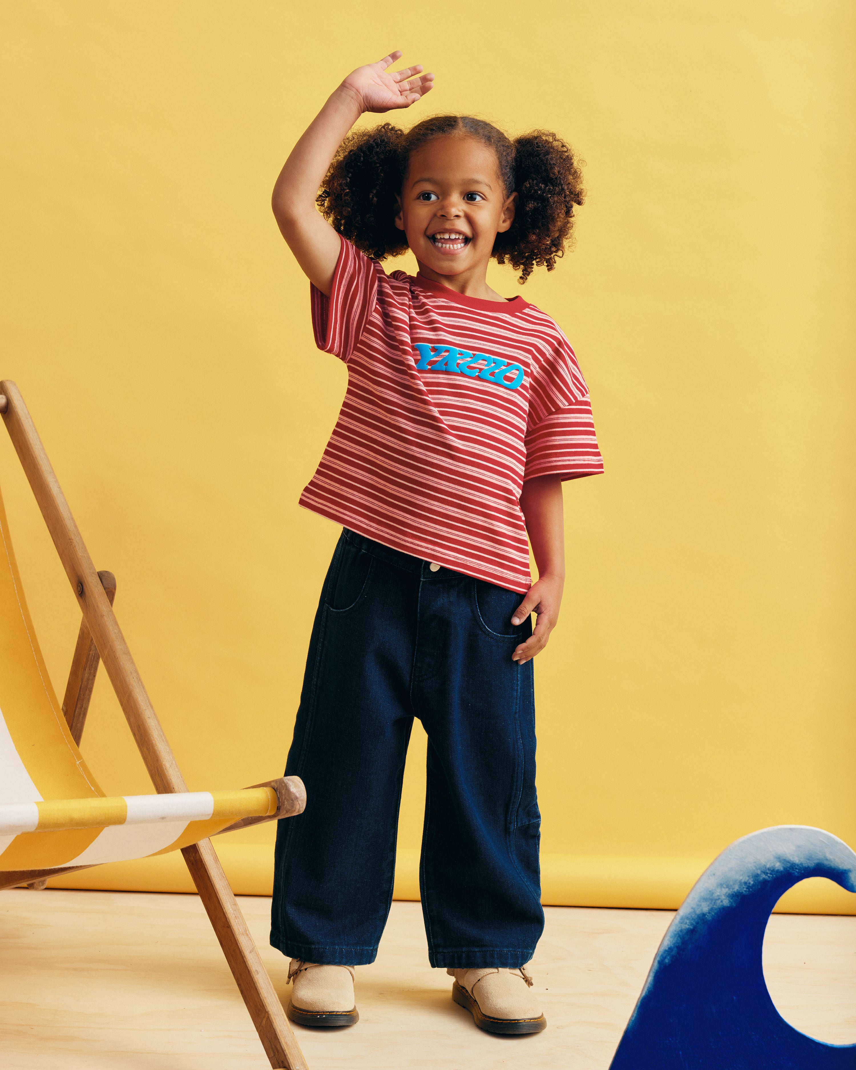 Kids Stripe Tee | Cherry Stripe