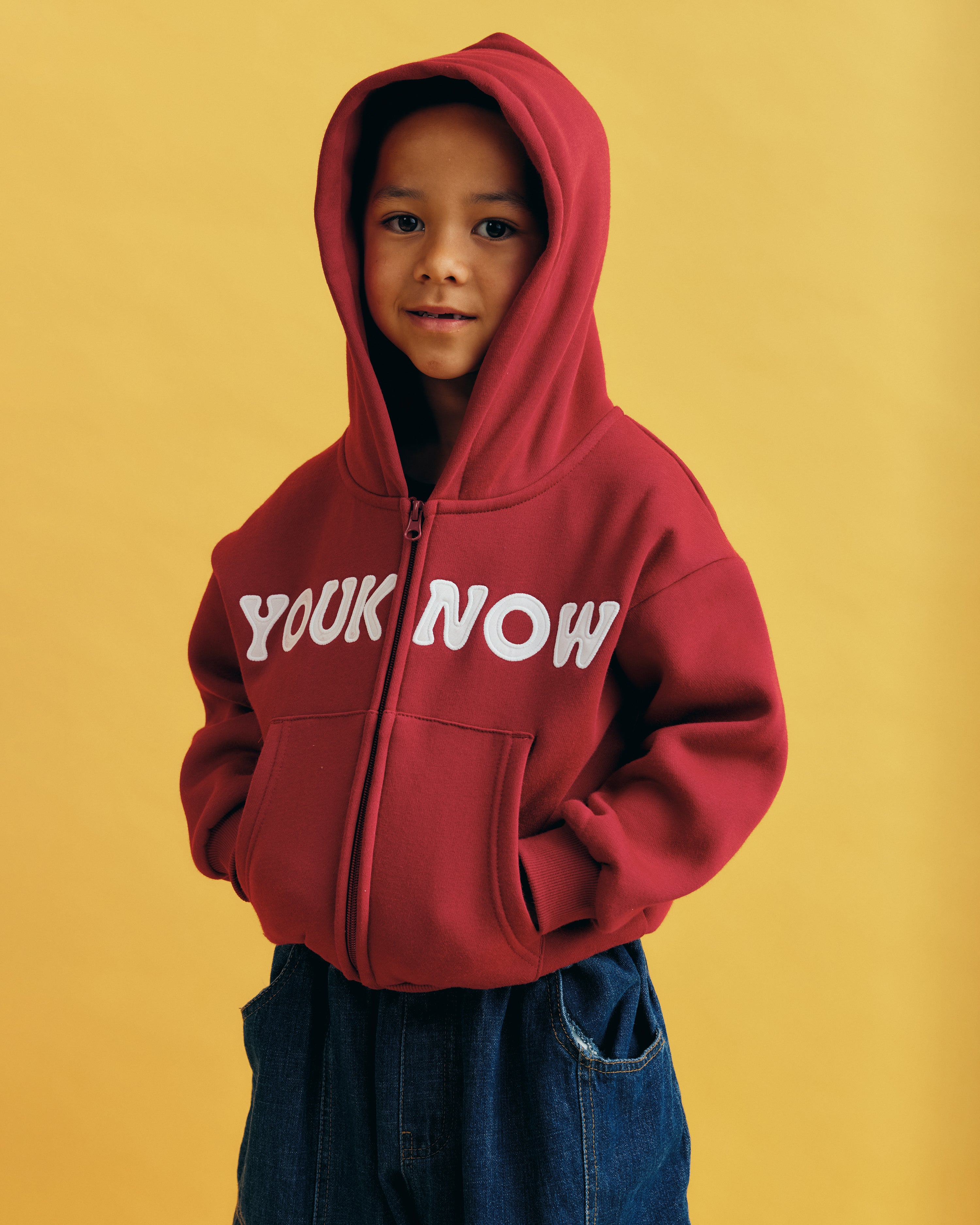 Kids Bones Zip Up | Brick