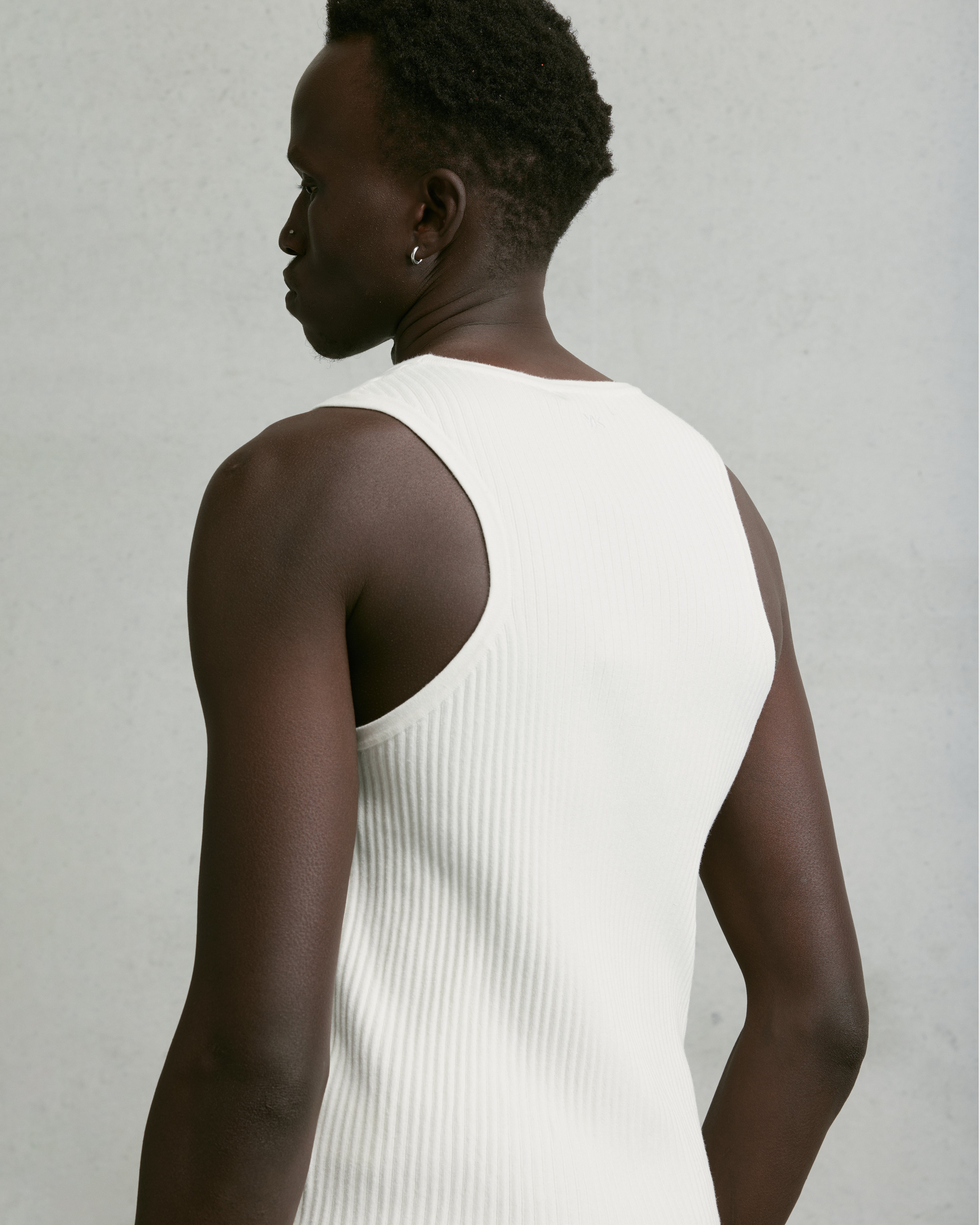 Nothing Knit Rib Tank | Cloud White