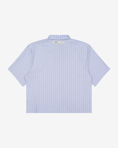 Double Pocket SS Shirt | Blue Stripe