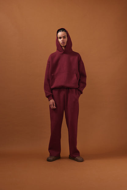 Nothing Heavyweight Structured Sweatpants | Cherry Cola
