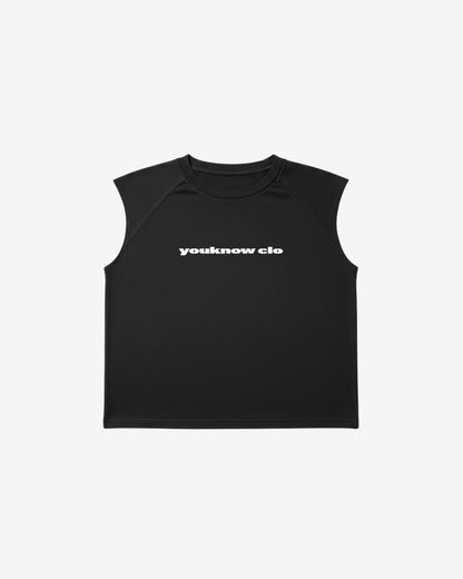 Oversized Raglan Tank | Washed Black