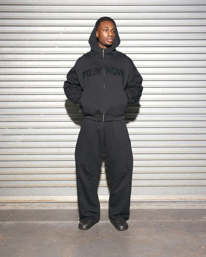 Chenille Zip Up | Black