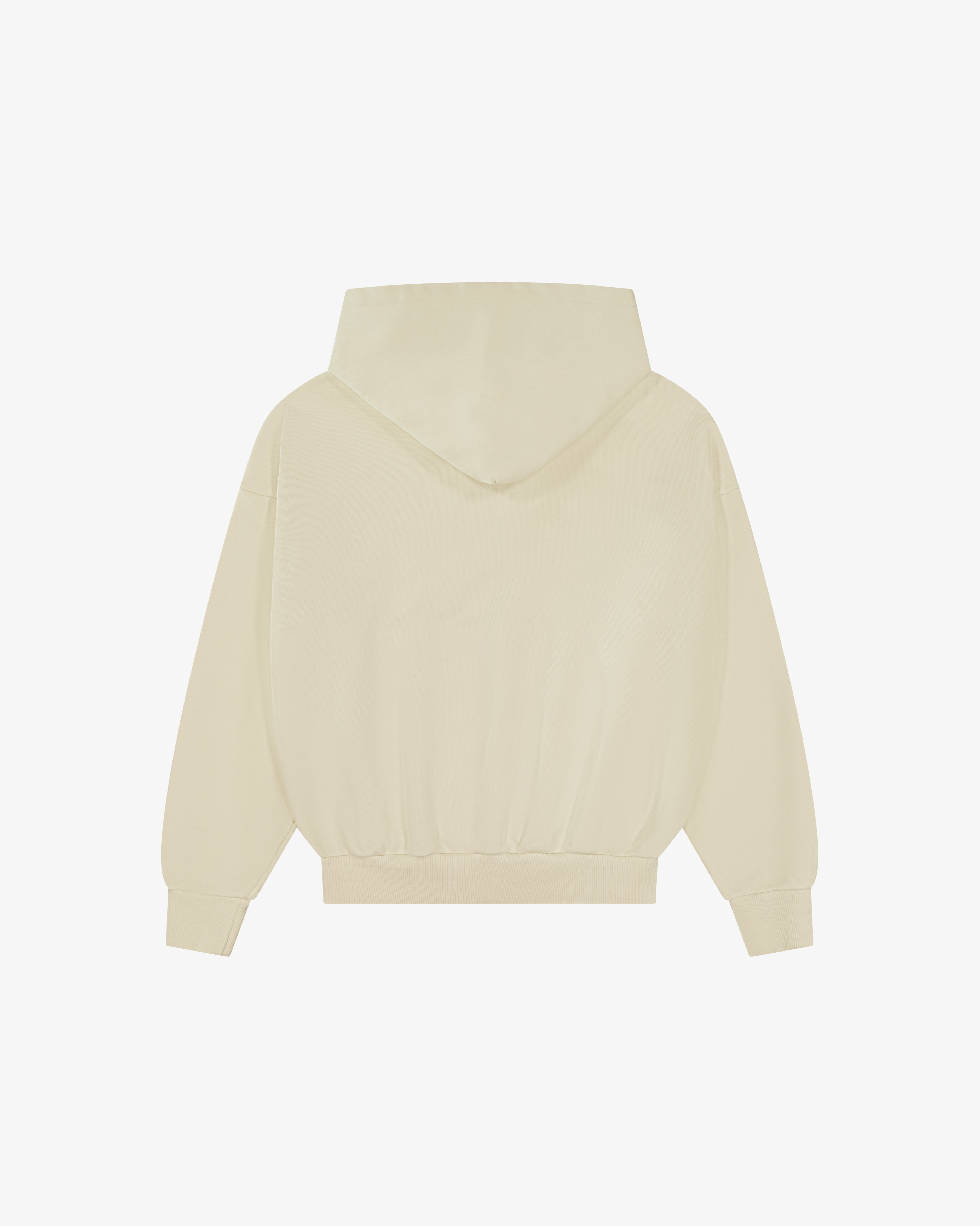 Distressed Applique Hoodie | Washed Cream