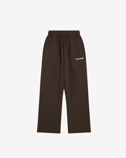 Core Wide Leg Sweatpants | Brown