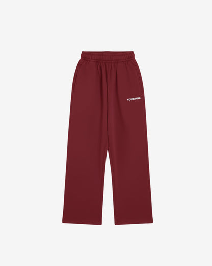 Core Wide Leg Sweatpants | Maroon