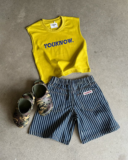Kids Boxy Tank | MUSTARD