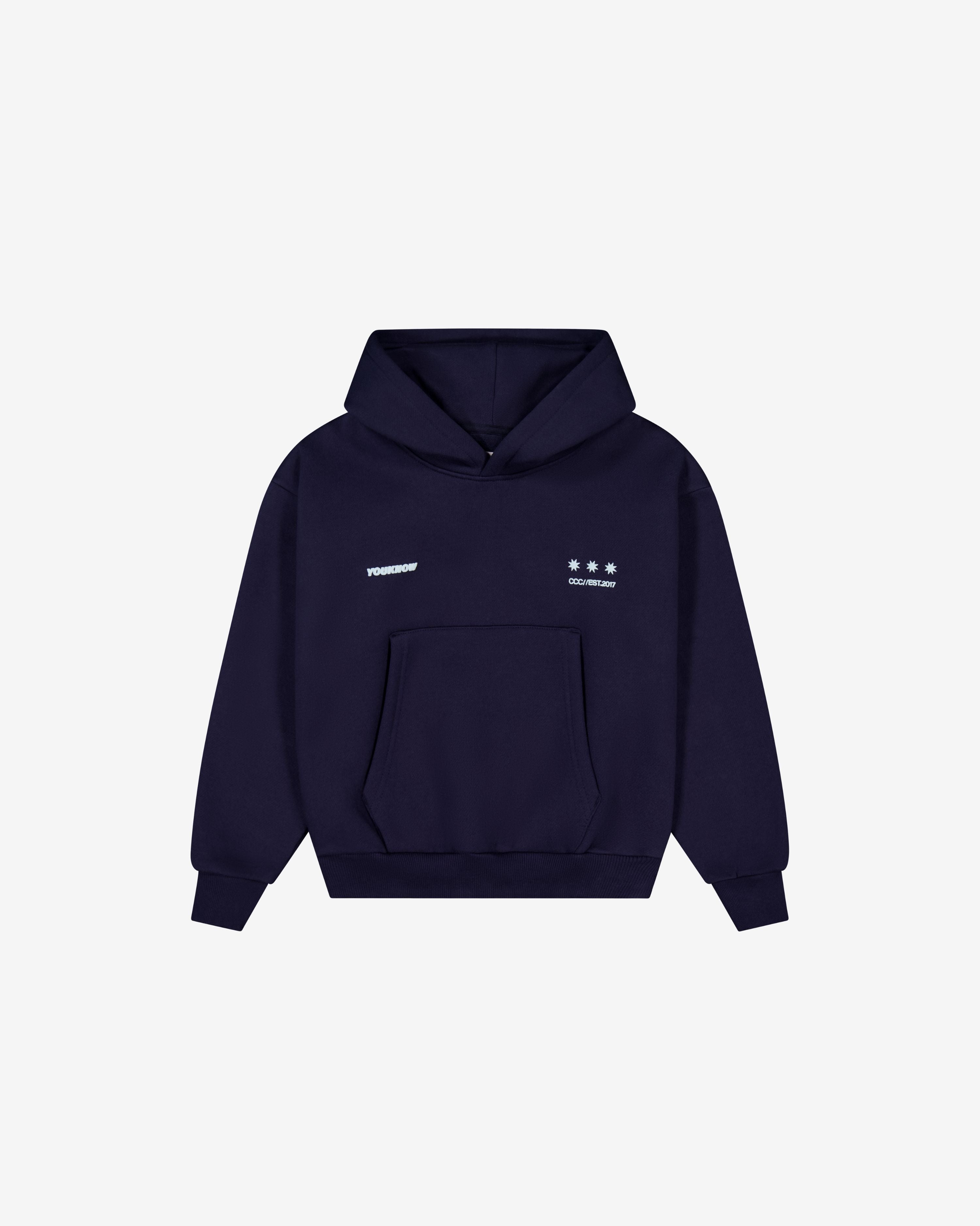 Kids Big Back Hoodie | Navy Ice