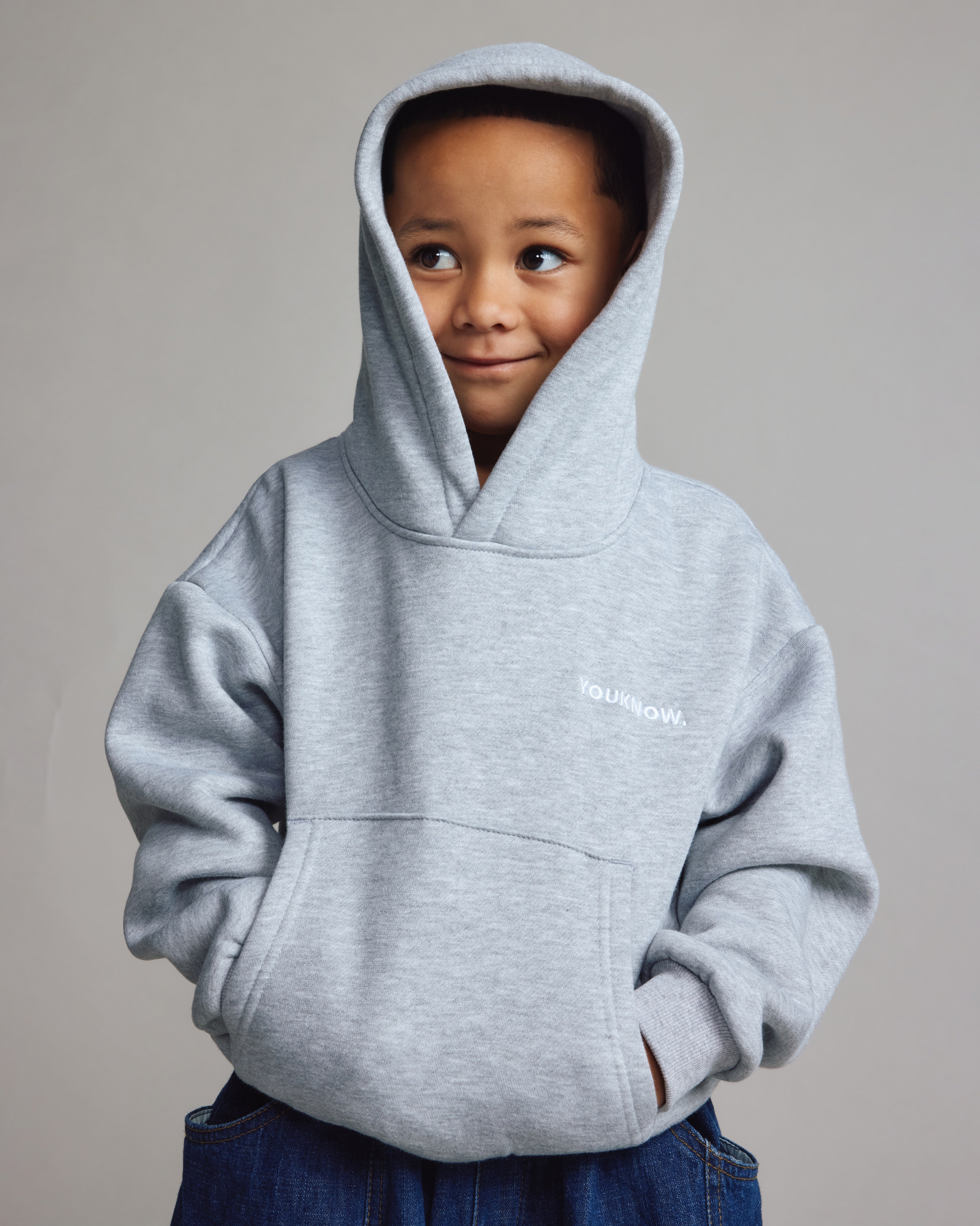 Kids Core Box Hoodie | GREY MARLE