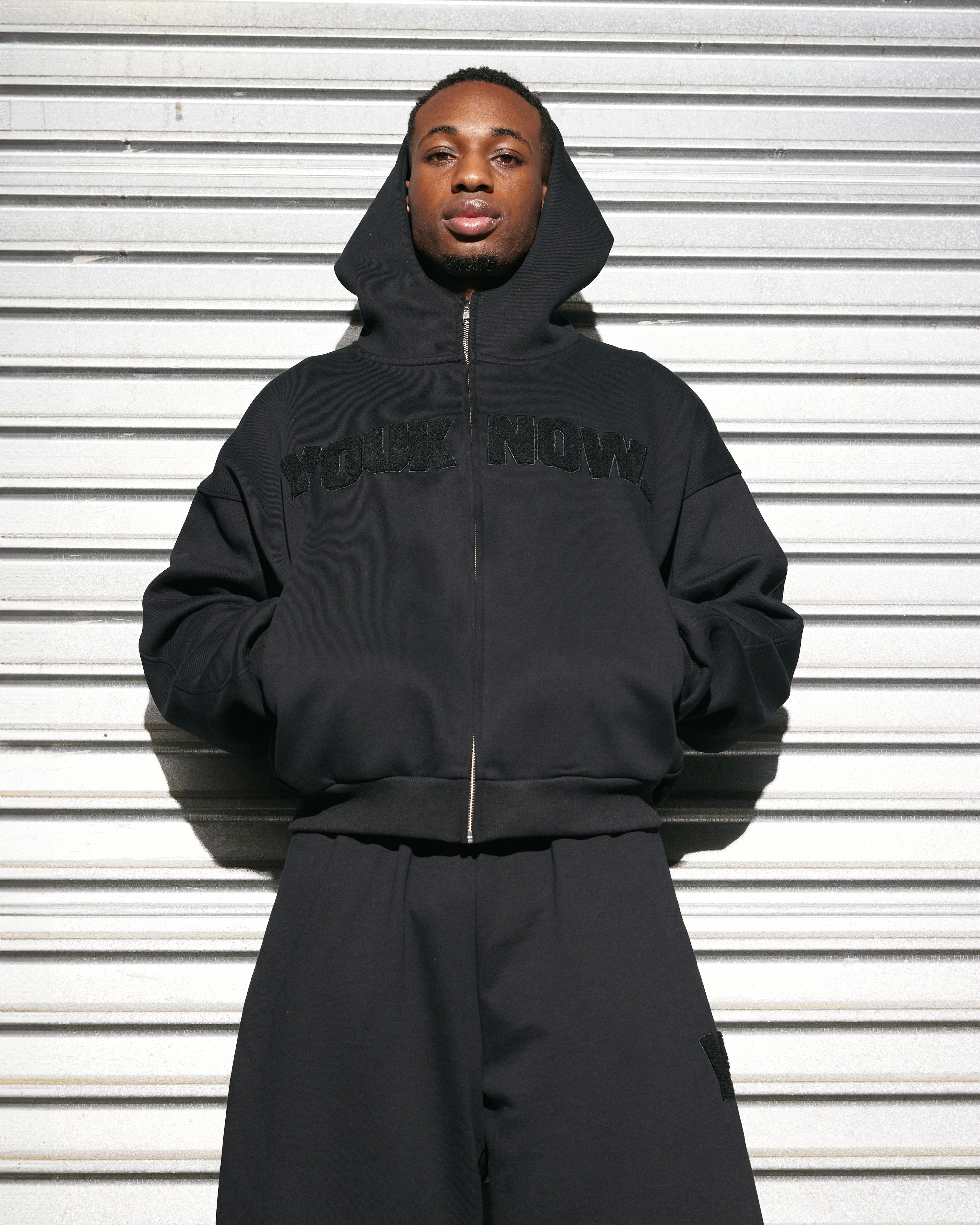 Chenille Zip Up | Black