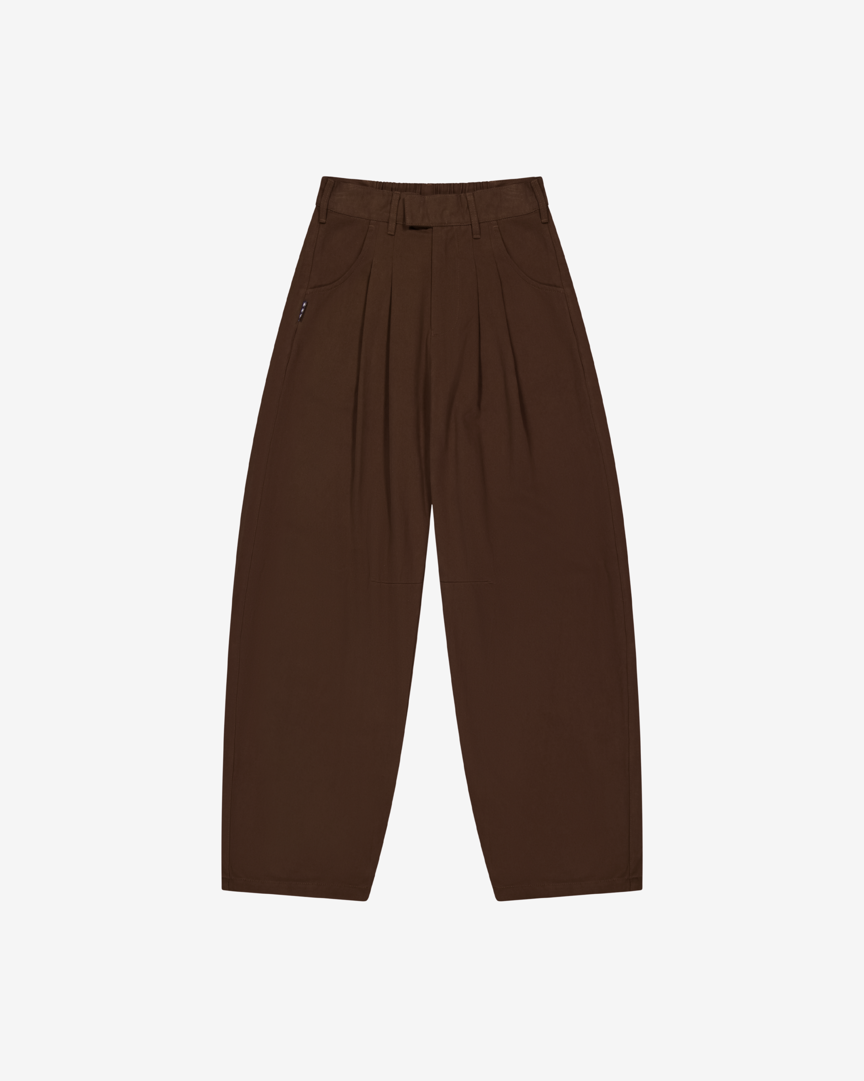 Barrel Leg Pants | Warm Brown