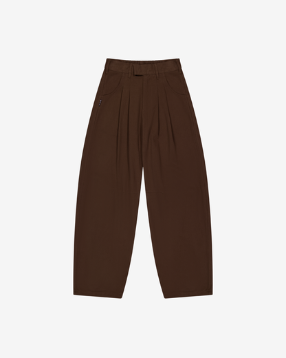 Barrel Leg Pants | Warm Brown