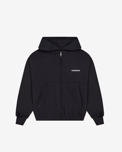 Core Zip Up Hoodie | Black