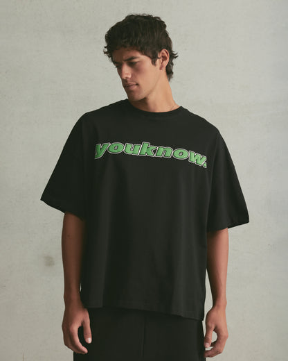 Puff Print Box Tee | Black