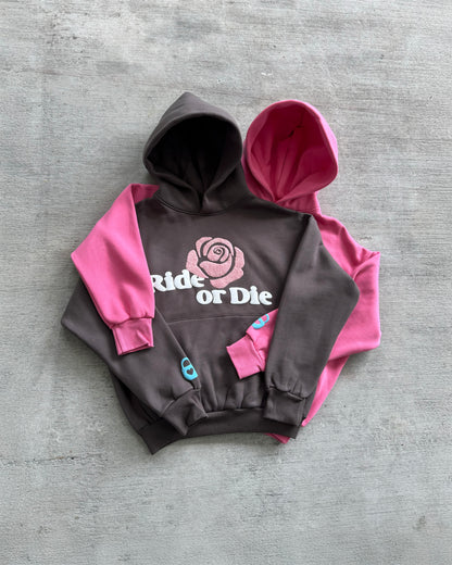 Ride or Die Oversized Hoodie | Brown