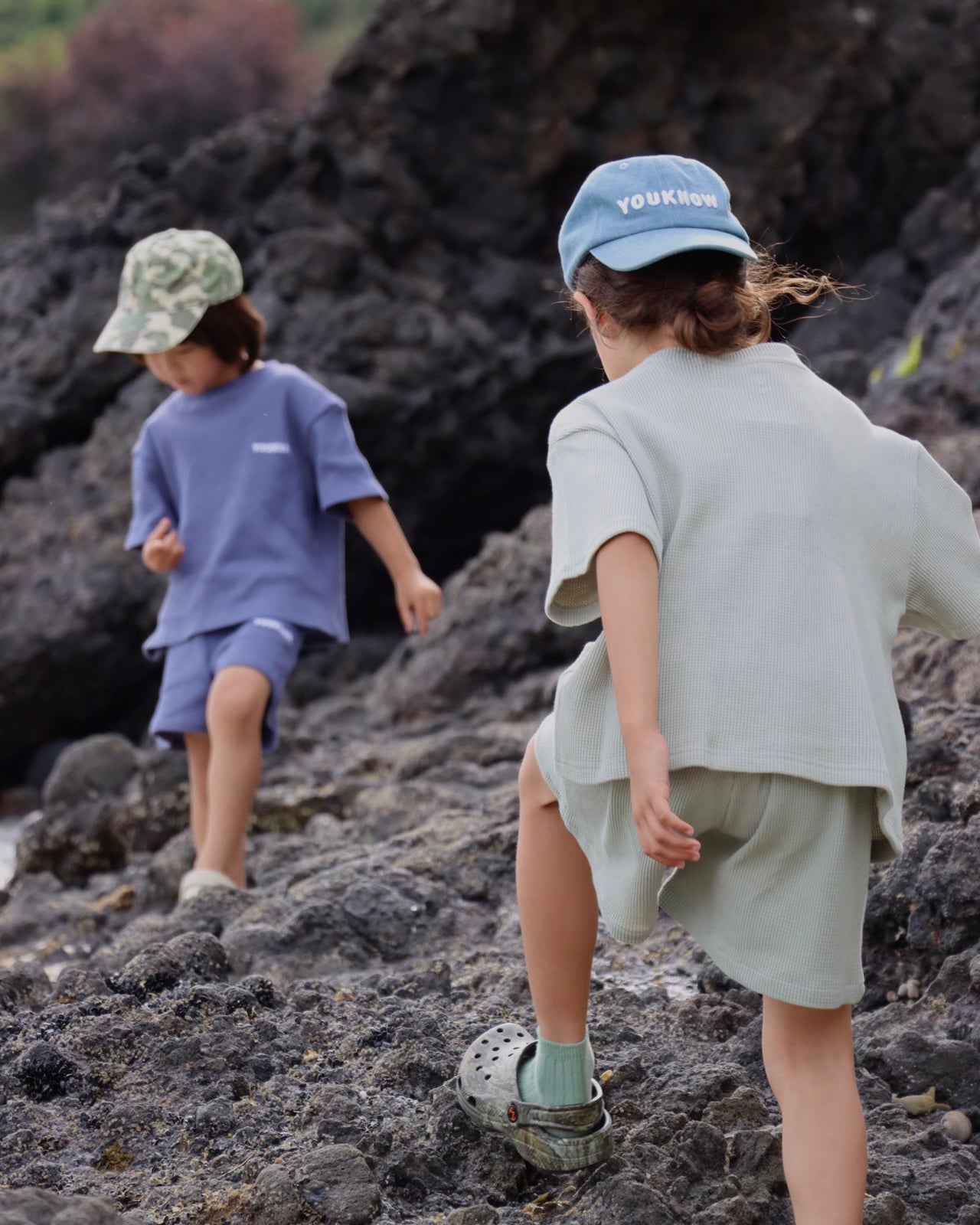 KIDS WAFFLE SET | Denim Blue