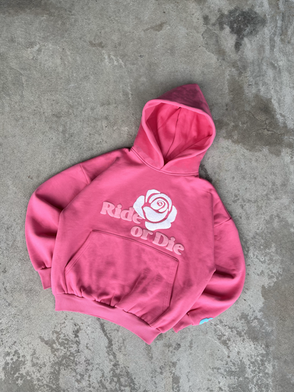 Ride or Die Oversized Hoodie | Pink