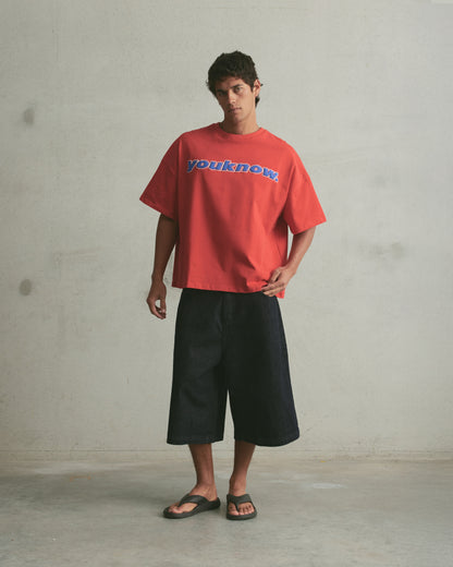 Puff Print Box Tee | Red