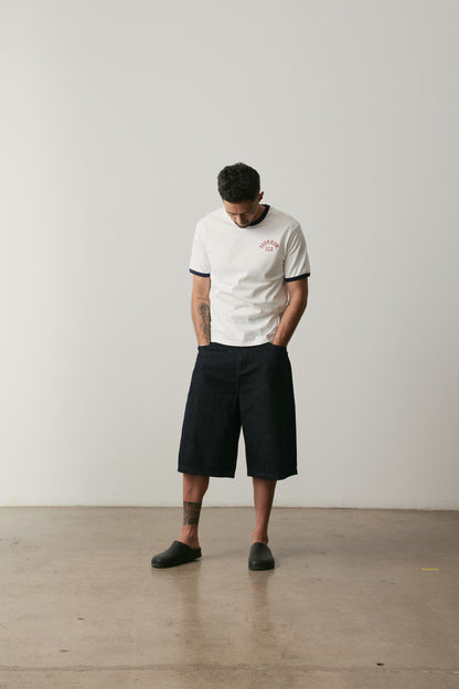 Shrunken Ringer Tee | White