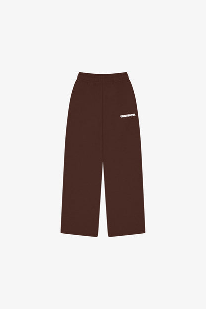 BLOCK WIDE-LEG SWEATPANTS | Brown