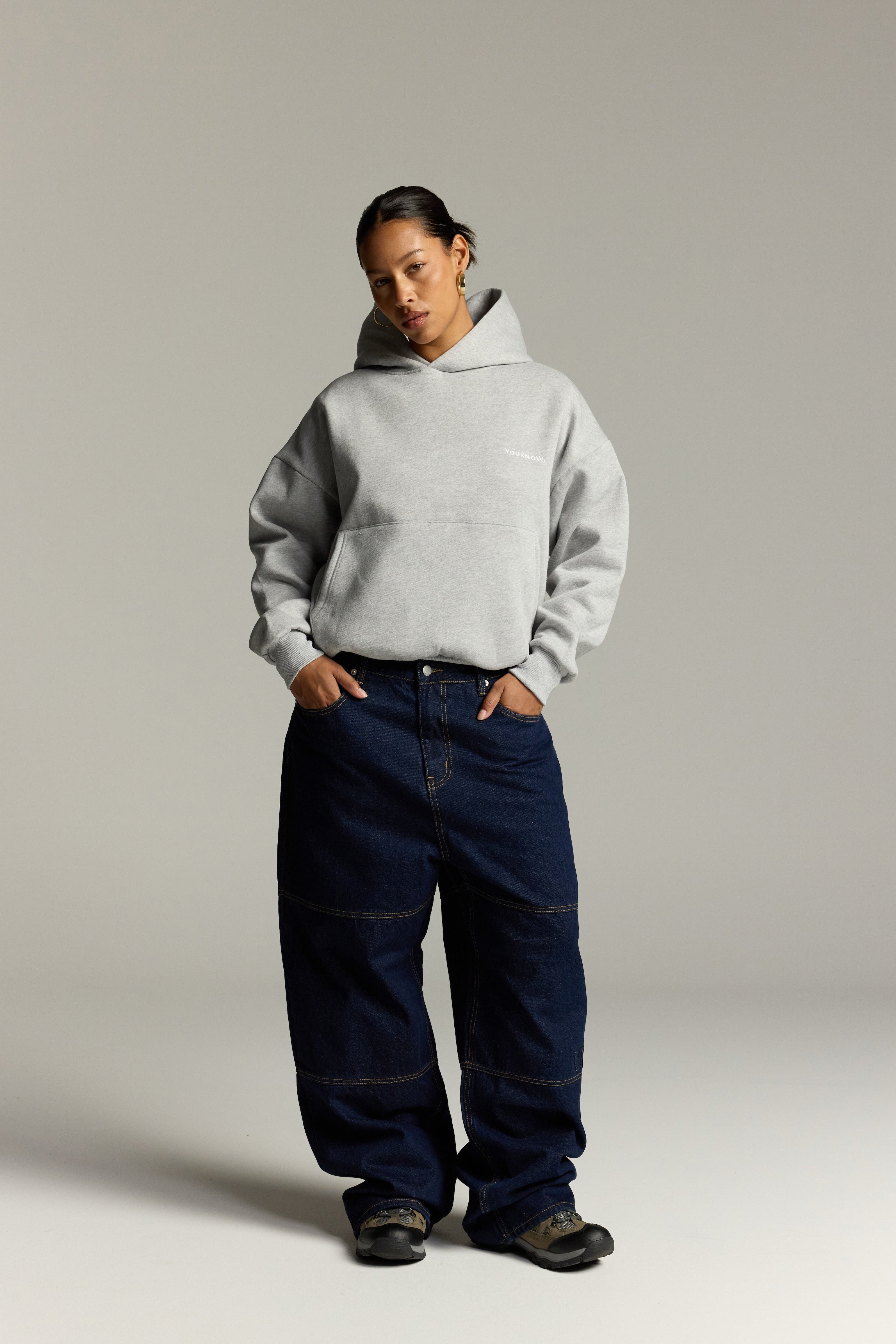 Core Box Hoodie | Heather Grey