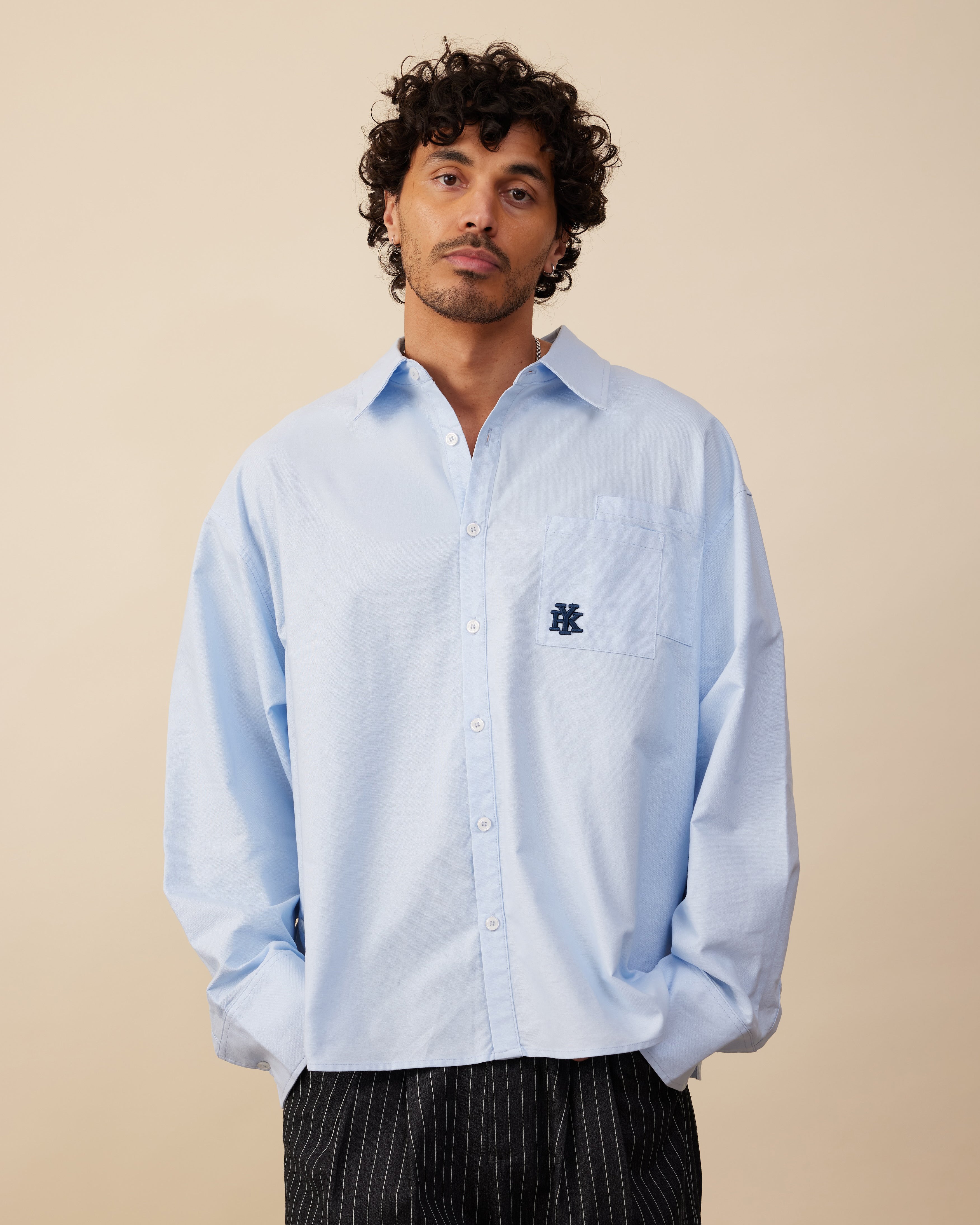Double Pocket Longsleeve Shirt | Light Blue