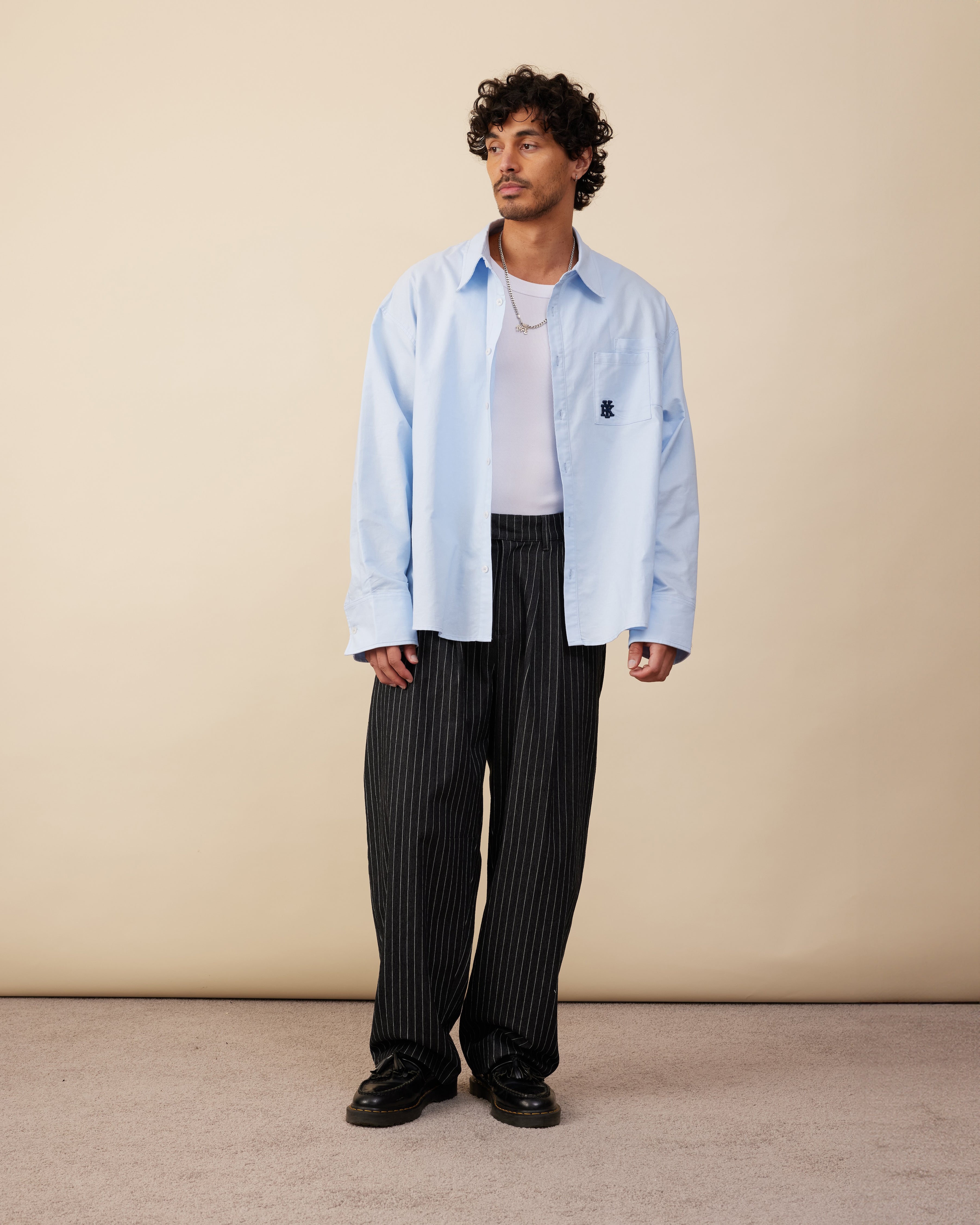 Double Pocket Longsleeve Shirt | Light Blue