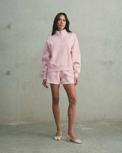 Core 1/4 Zip Pullover | Baby Pink