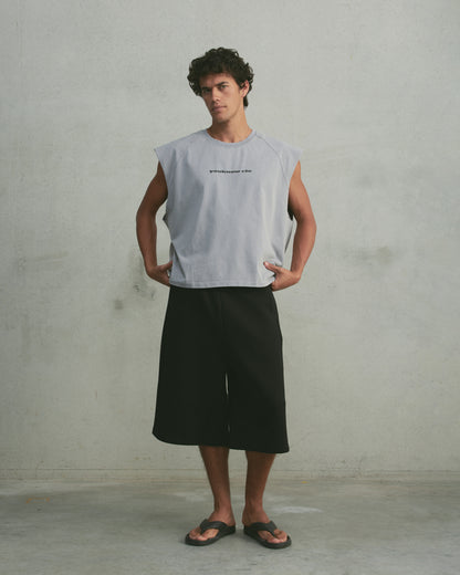 Oversized Raglan Tank | Washed Grey