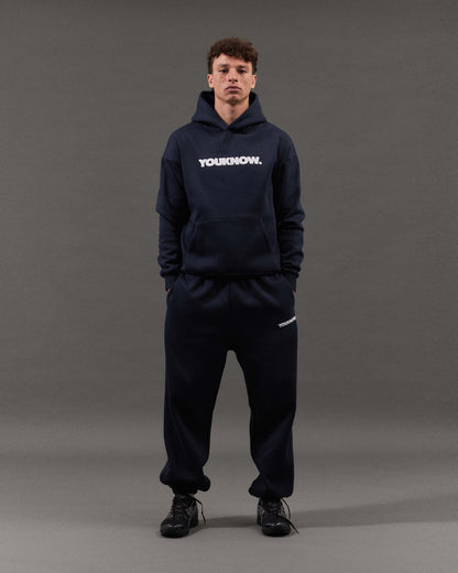 BLOCK CUFFED SWEATPANTS | Navy