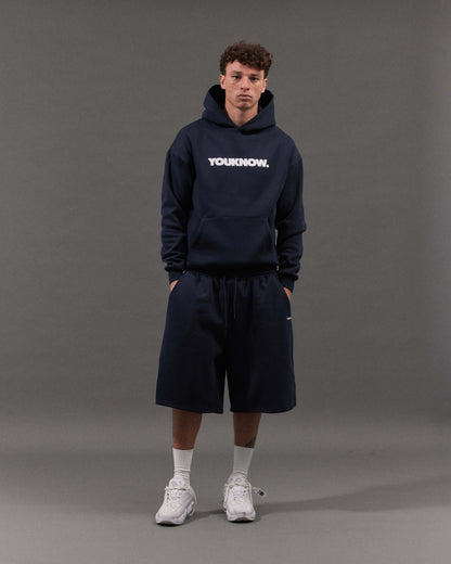 BLOCK HOODIE | Navy