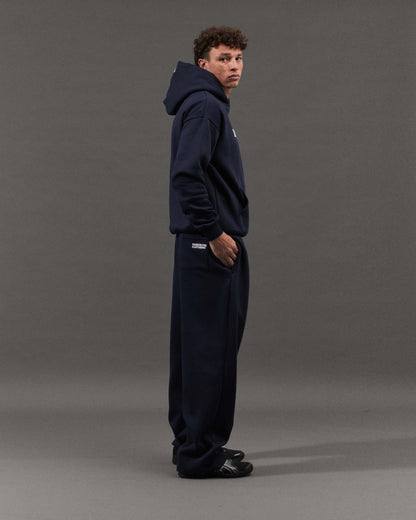 BLOCK WIDE-LEG SWEATPANTS | Navy
