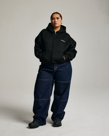 Core Zip Up Hoodie | Black