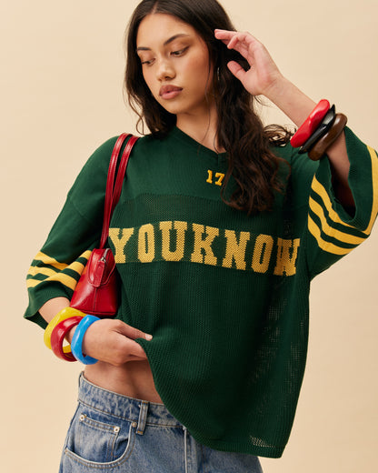 American Football Knit Jersey | Dark Green